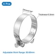 thumbnail image 2 of Uxcell T-Bolt Hose Clamp 4Pack 80-85mm 201 Stainless Steel Intake Intercooler Clamps, 2 of 4