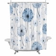 thumbnail image 2 of Blue Dandelion Shower Curtain for Bathroom Decor, Pastoral Flowers Farmhouse Plant Spring Waterproof Fabric Shower Curtain, 36"x72" Set with 12 Hooks, 2 of 9
