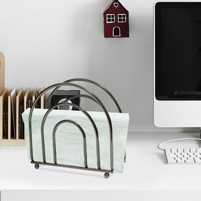 EIGTHTAIL Napkin Holder for Dining Table Decor Durable Tissue Dispenser Stand for Home Restaurant Freestanding Metal Paper Holder for Kitchen Countertop Gold