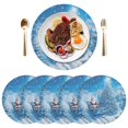 thumbnail image 5 of Ryvnso Santa Claus in Christmas Round Plate Mats Dining Table Placemat Set of 4 for Holiday Decoration, 5 of 7