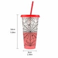 thumbnail image 3 of 5PCS Spider Color Changing Cups, Cold Activated Color Changing Spider Web Tumbler, 24oz Reusable Plastic Cup with Lid & Straw, Halloween Spider Iced Drink Tumbler for Party Favors, Travel, Daily Use, 3 of 11