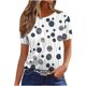 thumbnail image 1 of Camiseta de Manga Corta de Verano para Mujeres Delgada Moda Casual Impresa No Estructurada Cuello Redondo Mujer Manga Corta Tops Casual, 1 of 4