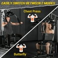thumbnail image 4 of COZONY Multifunctional Home Gym Machine, 150 lb Weight Stack with Lat Pulldown System for Full Body Training,Black, 4 of 11