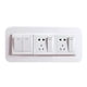 thumbnail image 1 of Injueey Pegatina para interruptor, funda protectora transparente, decoración de enchufe Simple tridimensional, adorno antisuciedad para Decoración del hogar Blanco, tres aperturas 9 cm * 26 cm, 1 of 6
