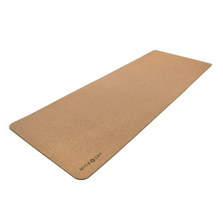 Microdry 100% Natural Cork Fitness Exercise Mat, Eco Friendly 6ft