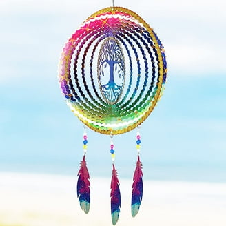 Vp Home Wolf Dreamcatcher Kinetic 3D Metal Outdoor Garden Decor