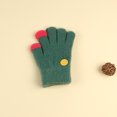 thumbnail image 1 of Guantes para niños, cálidos, de invierno, con forro polar, gruesos, de cinco dedos, multidedos, para niñas, de dedos completos, resistentes al frío, 1 of 6