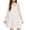 White, variant on Arshiner Girls Polka Dot Mesh A-Line Dress Youth Long Sleeve Formal Party Dress with Side Pockets