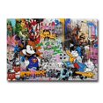 thumbnail image 1 of Pinturas en lienzo de Arte de Graffiti de Mickey Mouse de Disney en la pared, carteles e impresiones, Pato Donald, imagen de arte callejero abstracto, Cuadros, 1 of 3