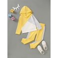 thumbnail image 3 of 4T Baby Girls Clothes 5T Girls 2PCS Fall Winter Outfits Hooded Toddler Girls Long Sleeve Hoodie Top pants Set Yellow, 3 of 7