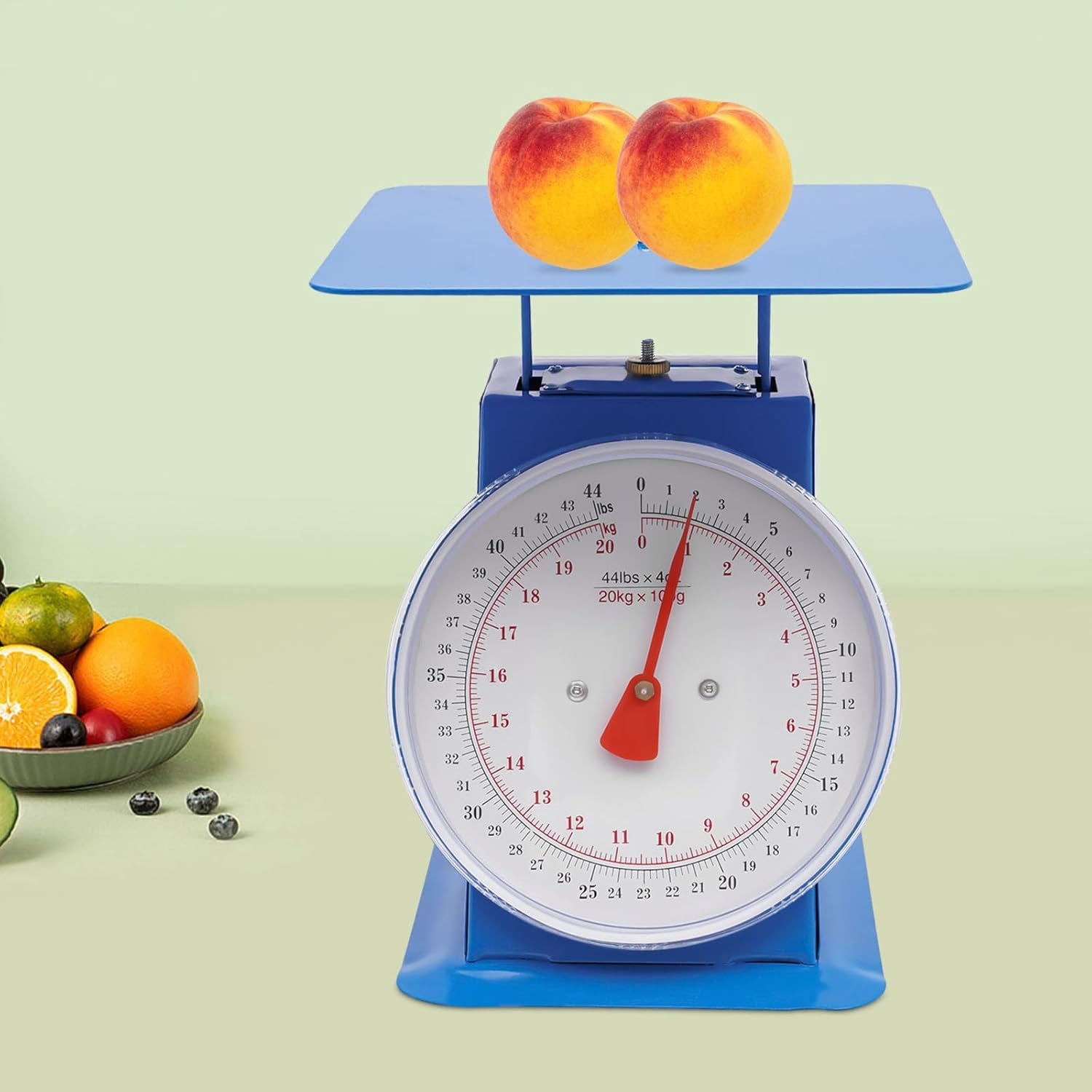 44 lbs Mechanical Scale,Industrial Dial Scale,Heavy Duty Portion-Control Mechanical Kitchen and Food Scale, Mechanical Dial Scale with Platform for Home Kitchens,Small Shops