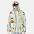 thumbnail image 4 of Goofa Mushroom Bee Printed Women's UPF 50+ Sun Protection Hoodie Jacket Lightweight Long Sleeve Sun Shirt for Women with Pocket Hiking Outdoor-, 4 of 9