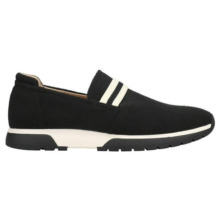 

LifeStride Womens Haddie Black Teddy Knit Slip On Sneakers Shoes Casual