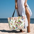 thumbnail image 6 of Balery Birds And Flowers Beach Travel Bag - Water-Resistant, Large Capacity Lightweight Tote with 7 Pockets for Women and Men - Perfect for Beach, Pool, Gym, and Travel, 6 of 7