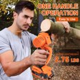 thumbnail image 5 of Mini Chainsaw 6 Inch Cordless, Handheld Portable Electric Chainsaw with Security Lock, 21V Small Power Chain Saws Battery Powered for Tree Trimming Wood Cutting Branch(2 Batteries 2 Chains), 5 of 9