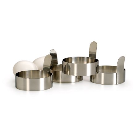- RSVP EGG/PANCAKE RINGS Set of 4 Stainless Steel with Handles Biscuit Cutters New