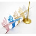 thumbnail image 6 of 50Pcs Laser Hollow Paper Butterfly Paper Ring Glitter Gold Paper Button Towel Button Napkin Button, 6 of 9