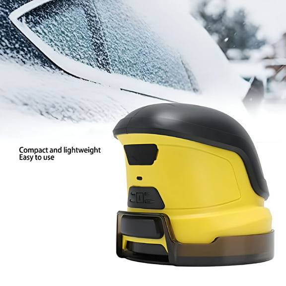 ZEPARO Portable Cordless Electric Scraper, Rechargeable Car Windshield Snow Remover with Rotating Disc for Automotive Glass, Ice, Snow & Frost Removal