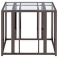 thumbnail image 2 of Adri Rectangular Glass Top Side End Table Black Nickel, 2 of 6