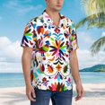 thumbnail image 5 of Disketp Hawaiian Shirts For Men,Mexican Bright Style Print Mens Casual Short Sleeve Button Down Shirts Beach Shirt, 5 of 8
