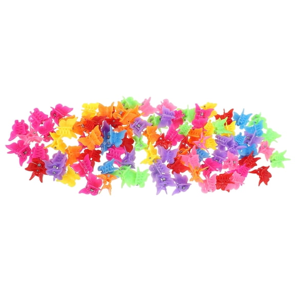 FOMIYES 100Pcs Assorted Color Small Hair Barrettes Clips for Hair Styling Use