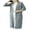 Grey Side Slit, variant on Womens Open Front Knit Long Sleeve Slits Drape Duster Coat Cardigan Sweater with Pockets, Grey Side Slit