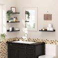 thumbnail image 2 of Floating Shelves for Wall, Wall Shelves for Decor Storage Set of 6, Wall Mounted Wood Shelf for Bedroom, Living Room, Bathroom, Kitchen, Picture Ledge Shelf, Black, 2 of 8