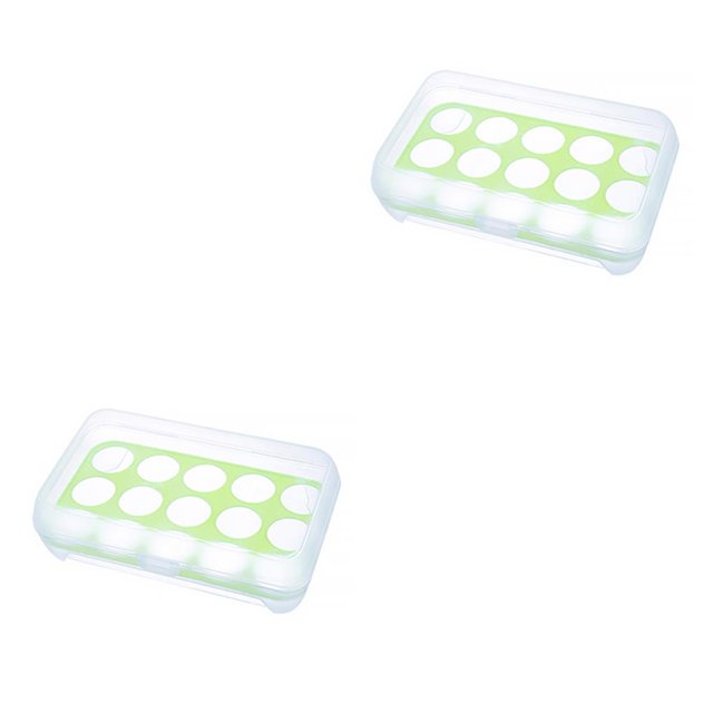 Billuyoard Fresh Keeping 15 Grid Caja de almacenamiento de refrigerador de huevo transparente Portátil al aire libre Anti-colisión Caja de huevo Type1 NO1