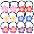 thumbnail image 1 of 5.3X1.6X0.6In Hawaiian Flower Scrunchie Purple For Ladies Beach, 1 of 9