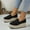 Black, variant on Juslio Shoes for Women Women's Fashion Solid Color Leisure Spring Shallow Mouth Wedges Shoes