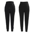 thumbnail image 3 of Correr Drawstring Casual Sweepants Mujeres Fitness de poliéster Elegantes sueltos Joggers Para Deportes Running Negro, 3 of 7