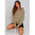 thumbnail image 4 of Sudadera PRETTYGARDEN Mujer 2025 Media Cremallera Crop Top XL Caqui, 4 of 5