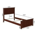 thumbnail image 4 of AFI Madison Twin-XL Wood Foundation Bed with Matching Headboard Footboard Set, Walnut, 4 of 4