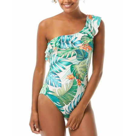 UPC 193144343666 product image for Vince Camuto MULTI Printed Ruffled One Piece Swimsuit  US 10 | upcitemdb.com