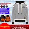 thumbnail image 5 of WREESH Heated Hoodie for Men Women Fashion Heating Loose Long Sleeve Thickening Hooded Sweatershirt Casual Tops Coat Black, 5 of 5