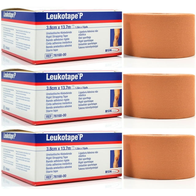 Leukotape P Rigid Strapping Sports Tape, 1.5" x 15 Yards, Medical Aid