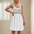 thumbnail image 4 of Xysaqa Summer Dresses for Women Crochet Embroidered Cute Comfy Tank Dress Knee Length Spaghetti Strap Flowy Boho Dress Beach Cover Up Dress White, 4 of 9