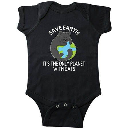 

Inktastic Save Earth It s the Only Planet with Cats with Black Cat Gift Baby Boy or Baby Girl Bodysuit