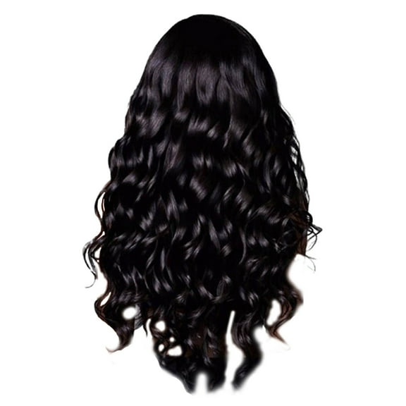 Komiseup Long Wavy Wigs Natural Black Synthetic Curly Hair Wig for Women Curly Hair Wig for Girls Daily Party Use
