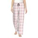 thumbnail image 1 of Balery Pink Checkboard Pantalones de pijama para mujer, pijamas ultraligeros, pantalones de estar por casa-Medium, 1 of 6