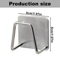 thumbnail image 3 of Stainless Steel Sponge Holder without Drilling, Kitchen Sink Caddy for Sponges, Scrubs, Cloths, Adhesive Backing for Easy Installation, Modern Look, Black, By PRYESS, 3 of 6