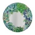 thumbnail image 4 of Orinice Succulents Wreath Watercolor Painting Round Tablecloth Stain Resistant Washable Indoor Outdoor Kitchen Dining Wedding Parties Table Cloth 100% Polyester Fiber 42-46, 4 of 8