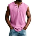 thumbnail image 4 of Fnnxeal Mens Tank Tops, Summer Shirts with Stretch Crew Neck Casual Tank Tops for Men Sleeveless Pink Tops Size 3XL, 4 of 6