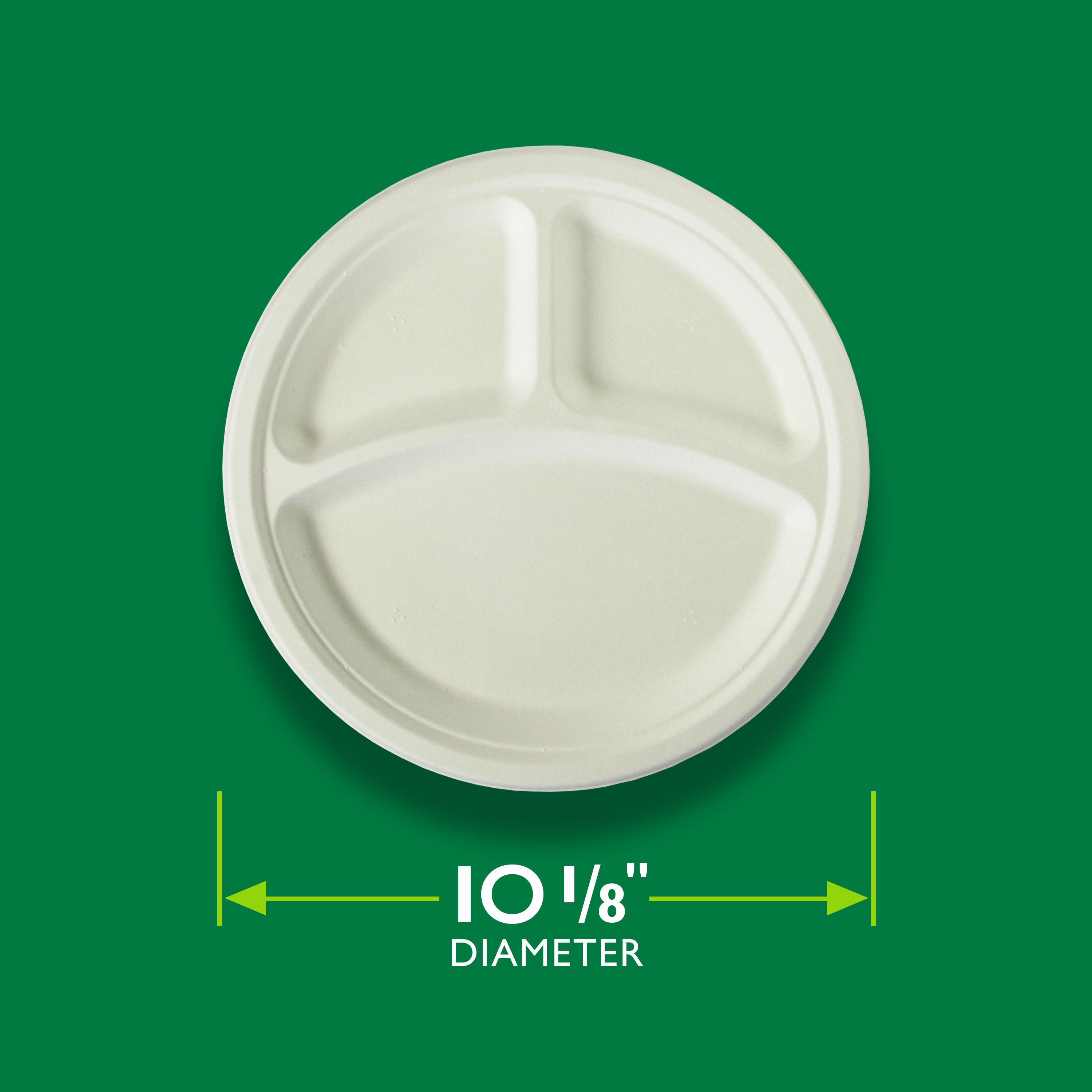 Hefty ECOSAVE Compostable Paper Plates, 10-1/8 inch, 16 Count - image 2 of 7