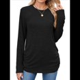 thumbnail image 1 of Suéteres de Mujer, Camisas de Larga, Moda de Otoño, Blusas de Moda, Conjuntos Fruncidos, Ropa de Invierno Negro S, 1 of 9