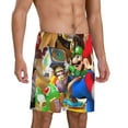 thumbnail image 2 of Saiise Mario Pattern Pajama Shorts Mens Pajama Bottoms for Men Pjs Lounge Sleep Shorts with Pockets(S-4XL), 2 of 6