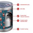 thumbnail image 4 of 12oz Tumblers Dark Blue Christmas Reindeer Pattern Vacuum Insulated Stainless Steel Travel Tumbler Cups Mug with Lid and Straw for Beer,Coffee,Beverages with Cleaning Brush for Cold & Hot Drinks, 4 of 5