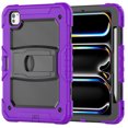 thumbnail image 2 of XYX For iPad Pro 11 inch Case 2024 (M4), 3in1 Heavy Duty Shockproof Tablet Case with Stand, Shoulder Strap, Purple, 2 of 7