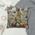 thumbnail image 2 of Nawypu  Easter Bunny Throw Pillow Covers Hello Spring Outdoor Pillow Covers for Farmhouse Easter Rabbit Eggs Home Decor, 2 of 5