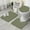 Green Christmas Gingerbread, variant on Red Christmas Snowman Pattern Bathroom Rugs Sets 3 Piece,Toilet Cover Set,Absorbent Non Slip Bathroom Mats Sets with U-Shaped Contour Rug Toilet Rug Set